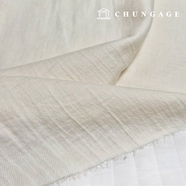 Gauze fabric cotton double gauze Washing Wide Width 30 count Cream Ivory