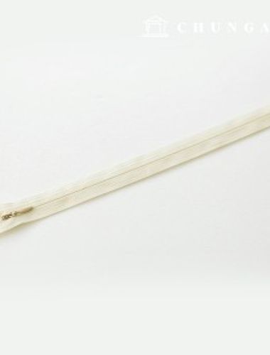 Console zipper hidden single zipper 25cm natural