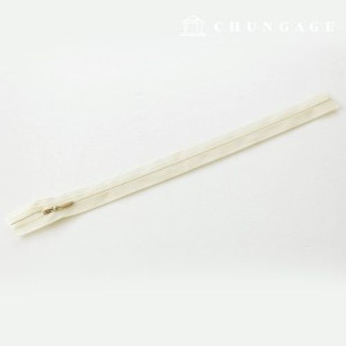 Console zipper hidden single zipper 25cm natural