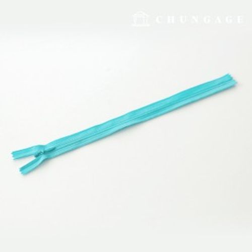 Console zipper hidden single zipper 25cm mint blue