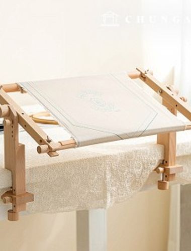 Wooden Square Embroidery Frame Table Fixed Seated French Embroidery Frame 55cm Large-Size