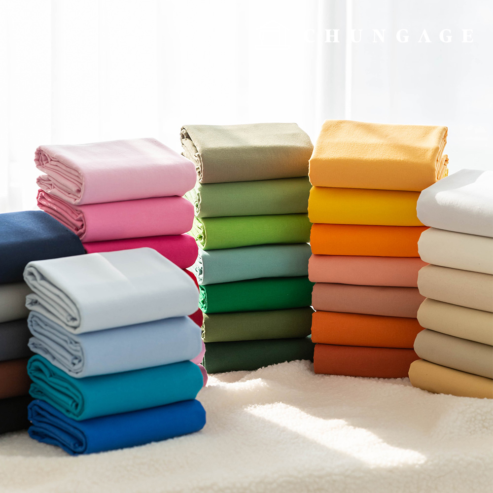 Cotton Oxford napping fleece fabric 20 count Cotton Cloth Plain Fabric Wide Width Mellow 36 types