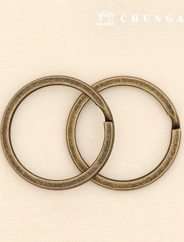 Key Oring Macrame Oring Key Ring Antique Flat Brass 25mm 48072