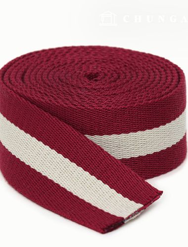 Webbing Strap Bag Accessories Webbing Strap Two-Color Key Point 38mm Red Ivory 48048