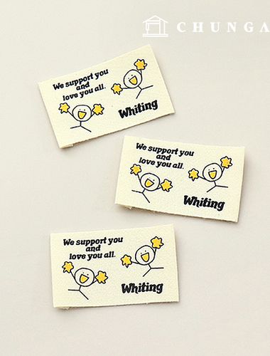 Cotton Labels Double-Sided Handmade Labels Fighting, Cheer Up, Smile 60818