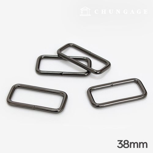 Bag Square Ring Square Ring Basic 38mm Metal Gray 47479