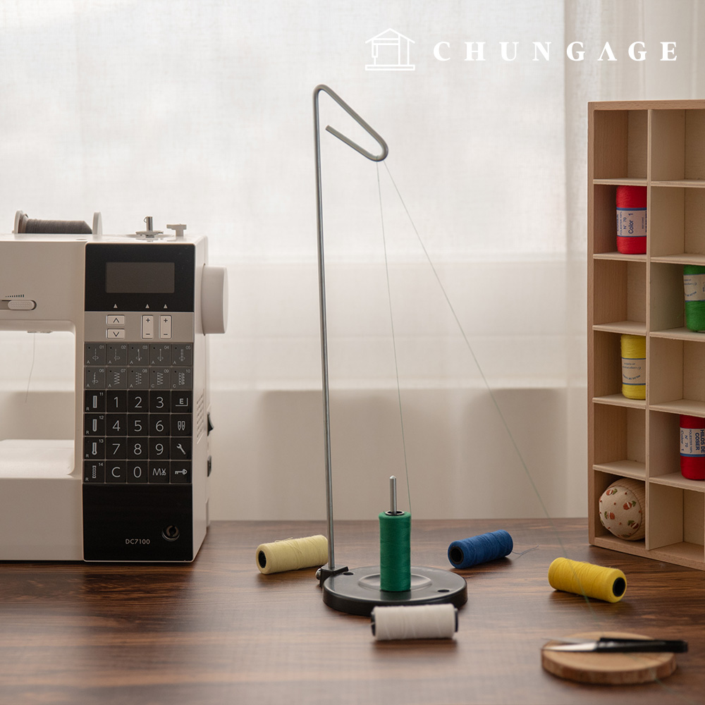 1-hole sewing machine stand with thread spool