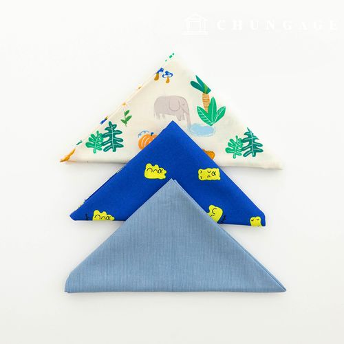 Fabric Package Animal Jelly Bear Fabric Blue Pieces 3 Types 110