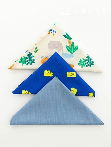 Fabric Package Animal Jelly Bear Fabric Blue Pieces 3 Types 110