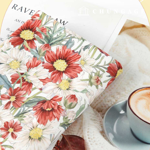 Eco-friendly antibacterial and anti-inflammatory fabric E-DTP cotton 20 count luminous flower