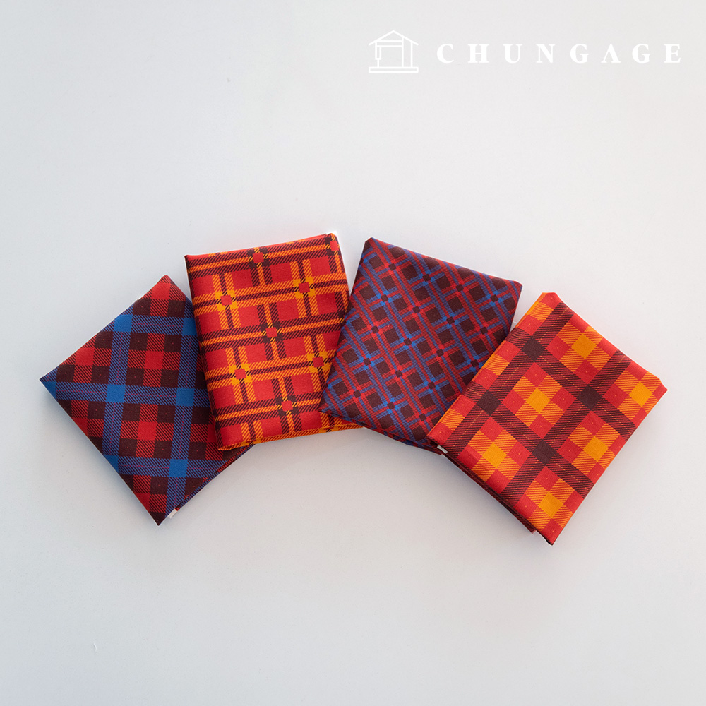 Fabric Package Vintage Scrap Fabric Check Fabric Doll Puppy Clothes Making 4 Types 246