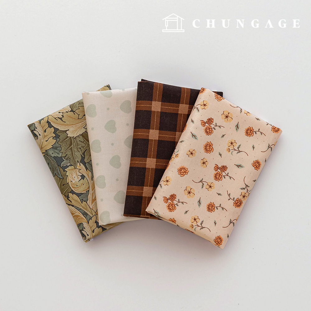 Fabric Package Flower Scrap Fabric Check Fabric Doll Puppy Clothes Making 4 Types 248