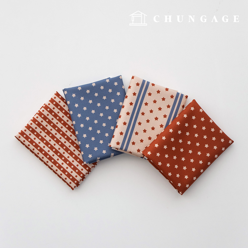 Fabric Package Star Scrap Fabric Striped Fabric Doll Puppy Clothes Making 4 Types 252