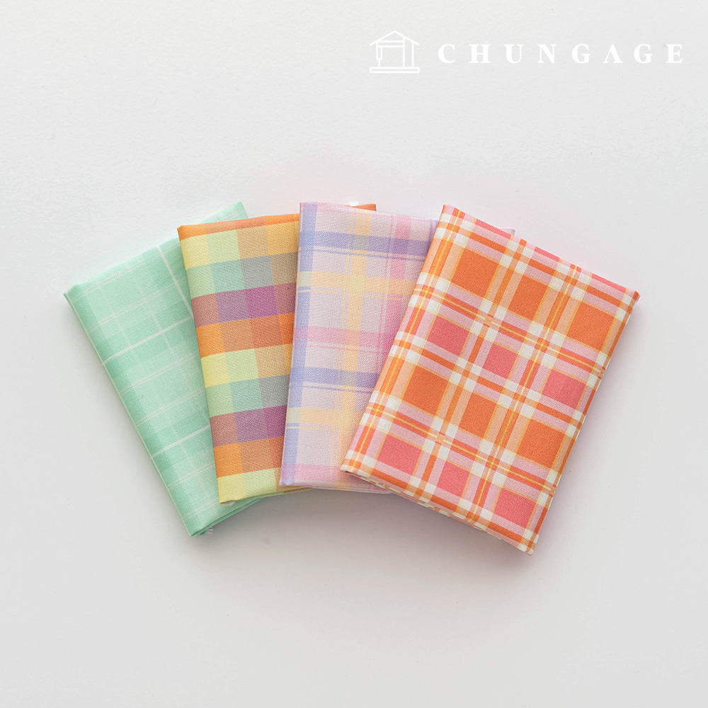 Fabric package pastel scrap fabric check fabric doll dog clothes making 4 types 255