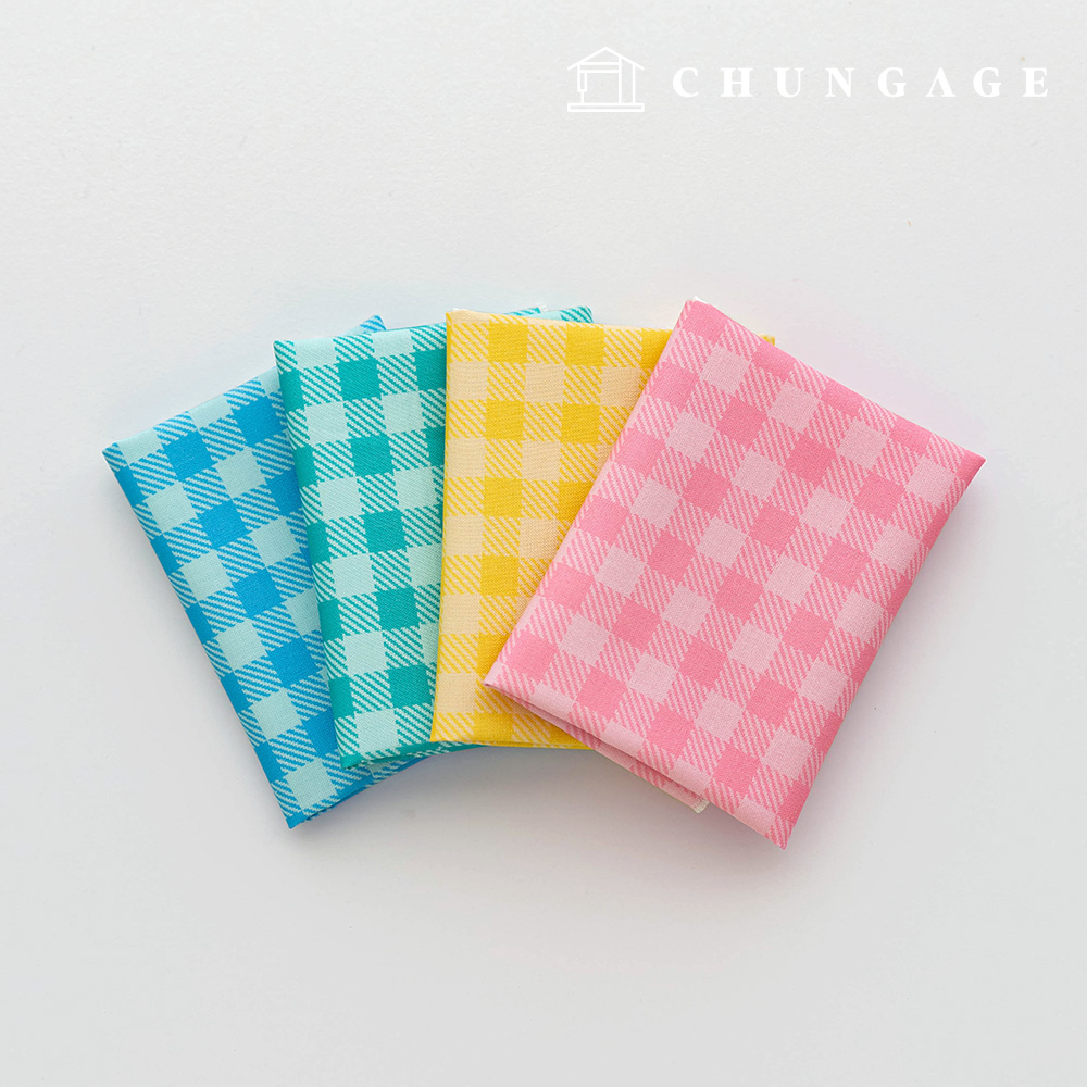 Fabric package pastel scrap fabric checkered fabric doll dog clothes making 4 types 256