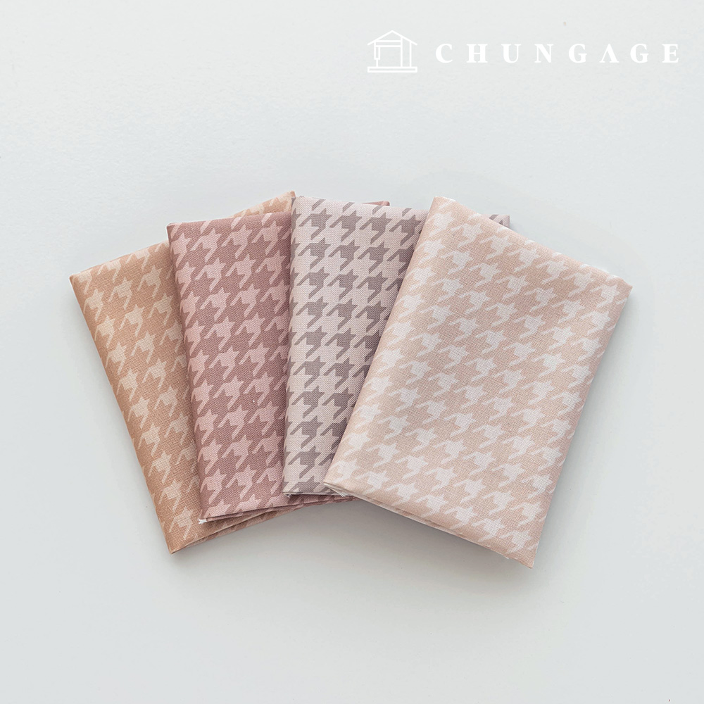 Fabric Package Houndstooth Check Scrap Fabric Check Fabric Doll Puppy Clothes Making 4 Types 259