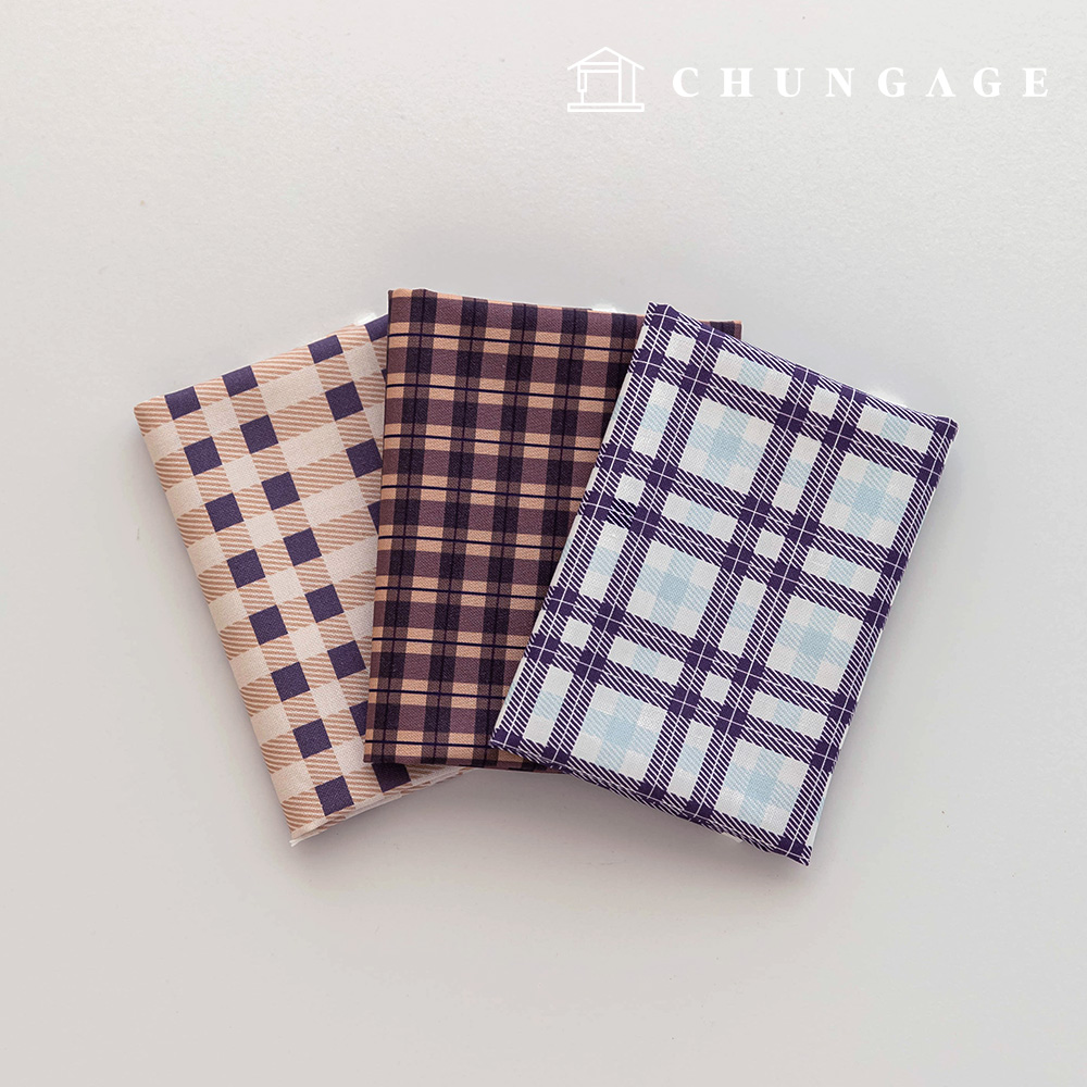 Fabric Package Vintage Scrap Fabric Check Fabric Doll Puppy Clothes Making 3 Types 265