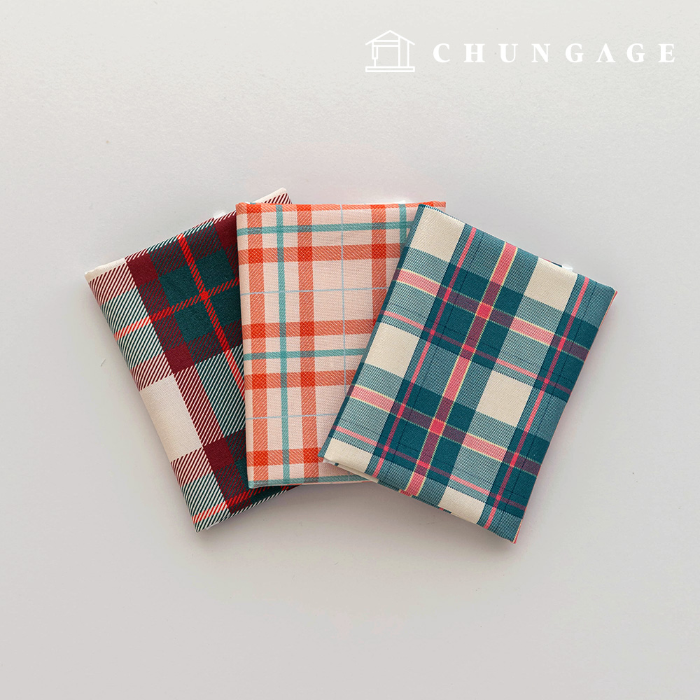 Fabric Package Christmas Scrap Fabric Check Fabric Doll Puppy Clothes Making 3 Types 266