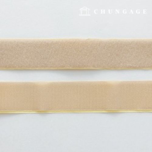 Velcro Sticker 50mm Adhesive Velcro Tape 1yard Double Sided Set Beige