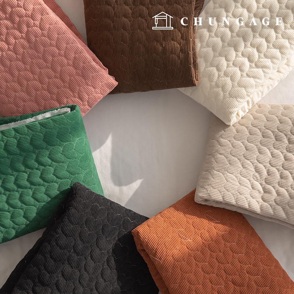 Quilted Fabric Heart Quilting Padding Corduroy Fabric Medium Corduroy 8W Corduroy 4Ounce Wide Width Fabric Sweetly 7 Types Half-Sleeve