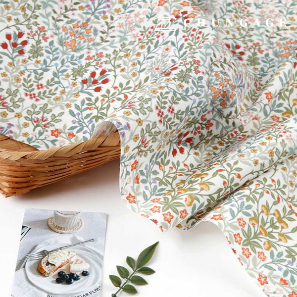 Eco-friendly antibacterial and anti-inflammatory fabric E-DTP cotton 20 count greeting flower