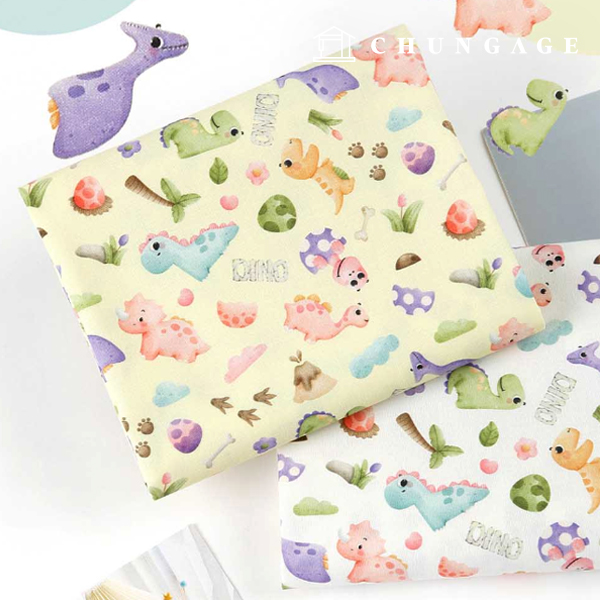 Eco-friendly antibacterial and anti-inflammatory fabric E-DTP cotton 20 count Bebe Dino 2 types