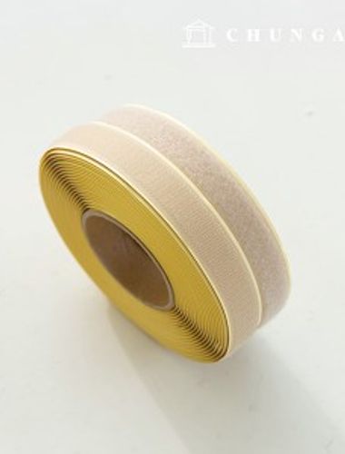 Velcro sticky 10 roll double sided set sticky tape adhesive 25mm Beige