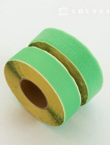Velcro sticky 10 roll double sided set sticky tape adhesive 50mm Yellow green