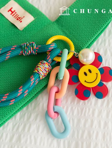 Keyring Knot Flower String Keyholder Key Ring Doll Keyring Happy Flower