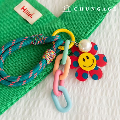Keyring Knot Flower String Keyholder Key Ring Doll Keyring Happy Flower