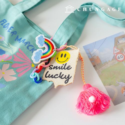 Keyring Knot Tassel Decoration String Key Holder Key Ring Doll Key Ring Smile Lucky