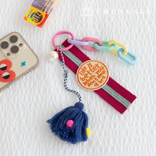 Keyring Knot Pearl Tassel Decoration String Key Holder Key Ring Doll Key Ring Barrel