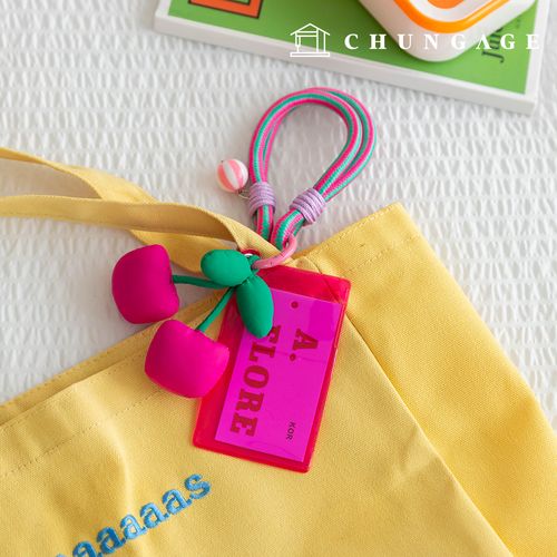 Keyring Knot String Keyholder Key Ring Cherry Cardholder Photocard Doll Keyring Cherry