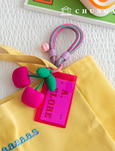 Keyring Knot String Keyholder Key Ring Cherry Cardholder Photocard Doll Keyring Cherry
