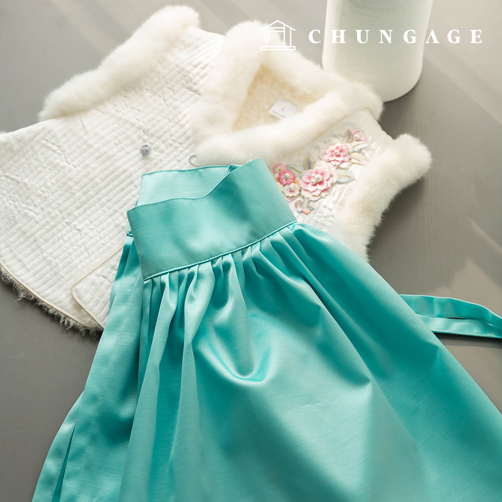 Hanbok Fabric Satin Plain Poly Skirt Fabric Doll Dog Hanbok Making Yeoul