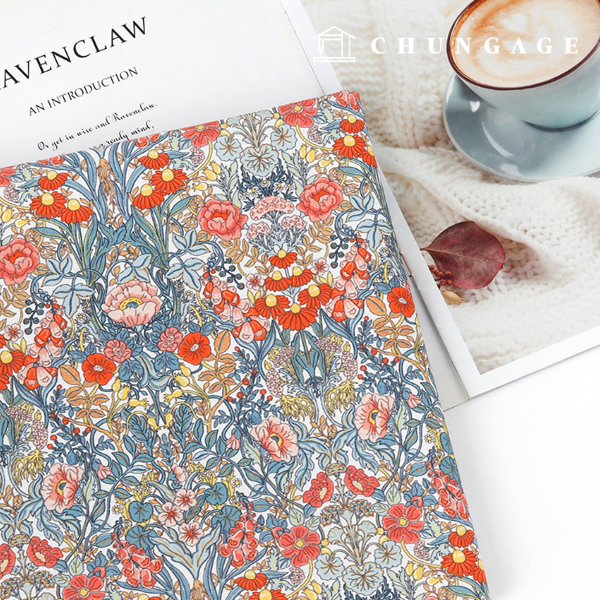 Eco-friendly antibacterial and anti-inflammatory fabric E-DTP cotton 20 count Safflower Garden