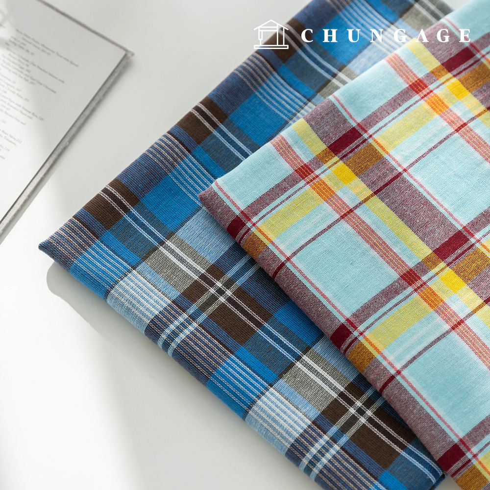 Cotton Check Fabric Yarn-dyed Check Clothing Fabric Spoon 2 types