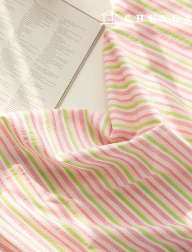 Cotton striped fabric pre-dyed clothing fabric jelly bonbon