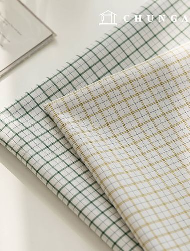 Cotton Blend Check Fabric, Pre-dyed Check Fabric, Rune 2 types