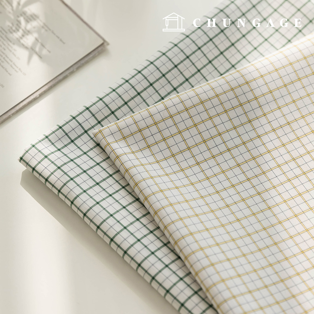 Cotton Blend Check Fabric, Pre-dyed Check Fabric, Rune 2 types