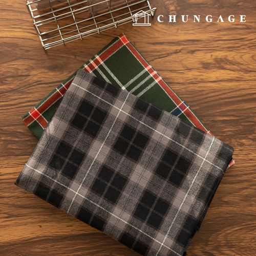 Check Fabric cotton napping Check Fabric Wide Width Montane 2 types