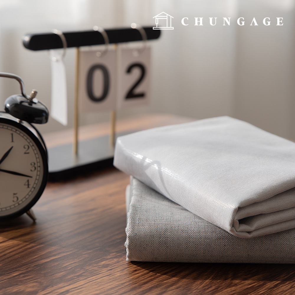 Cotton Blend Silver Fabric Clothing Fabric Wide Width Luminex 2 types