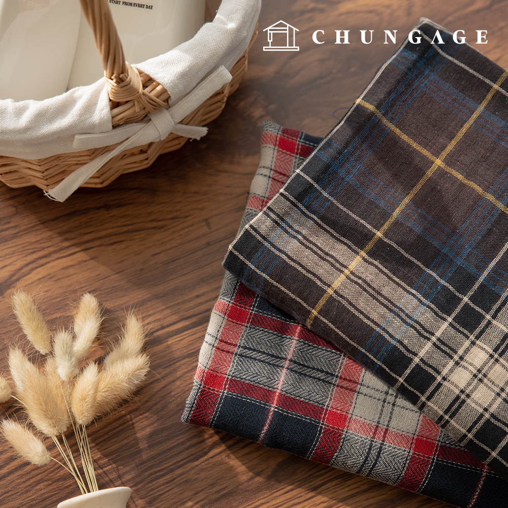 Cotton Check Fabric, Yarn-dyed Check Clothing Fabric, Wide Width Muesli, 2 types