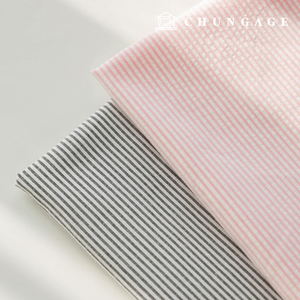 Cotton striped fabric, pre-dyed clothing fabric, 2 types of Roa