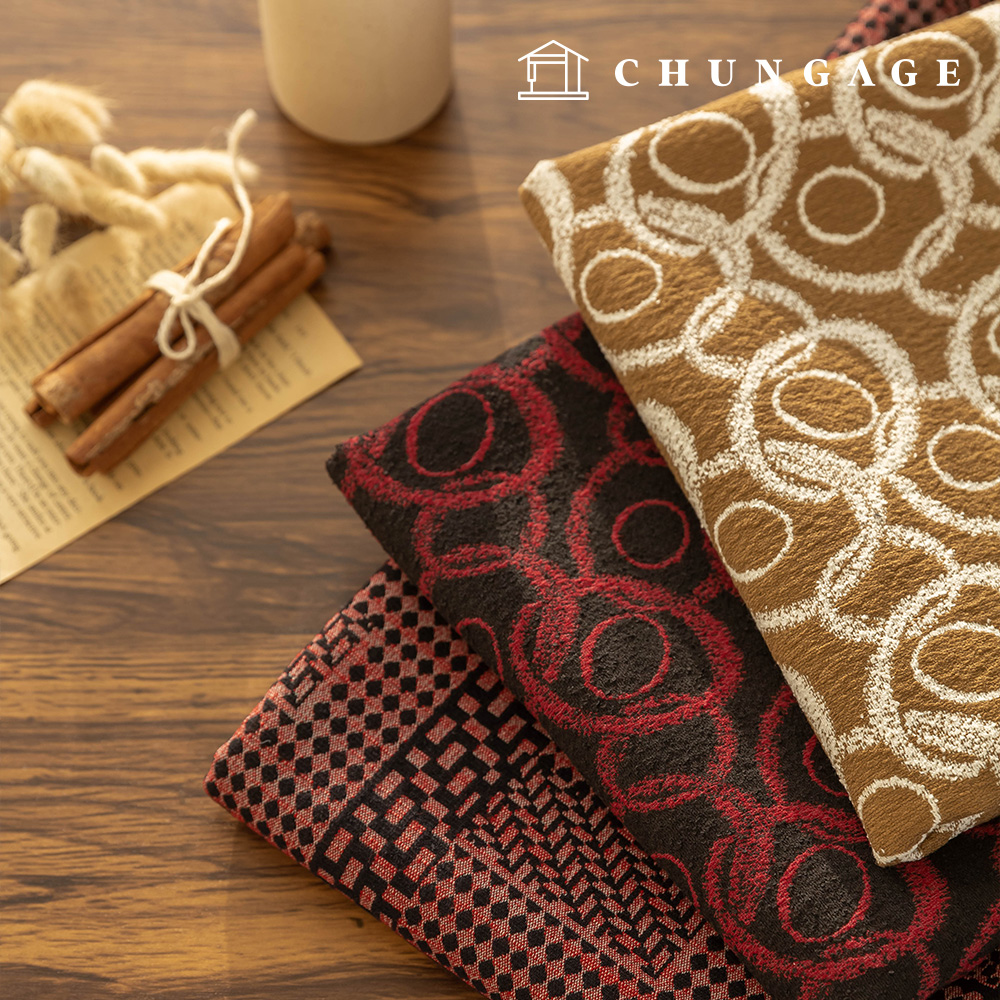 Poly fabric houndstooth pattern pre-dyed fabric wide width kente 3 types