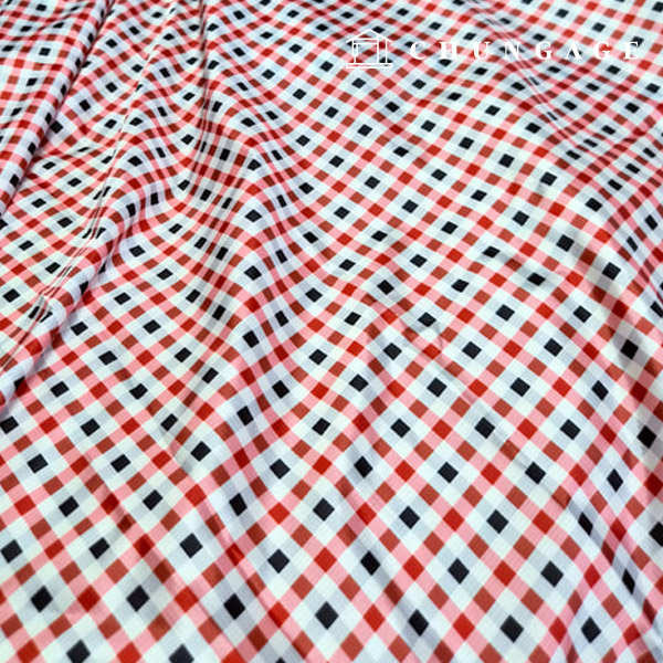 Waterproof Cloth Waterproof Fabric Check Fabric Wide Width 50 count Red Navy Square Check