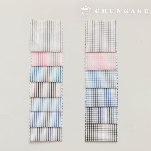 Check stripe fabric tailor shop custom white shirt fabric suit clothing fabric B1 11