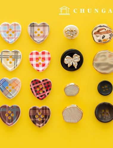 Modern lovely plastic gold metal Gold bowknot clothing button collection