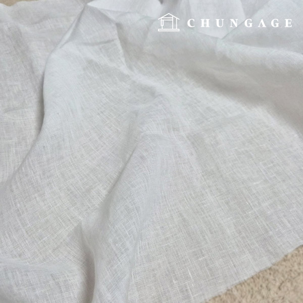 Linen Fabric Washing 40 count Plain Fabric Wide Width White