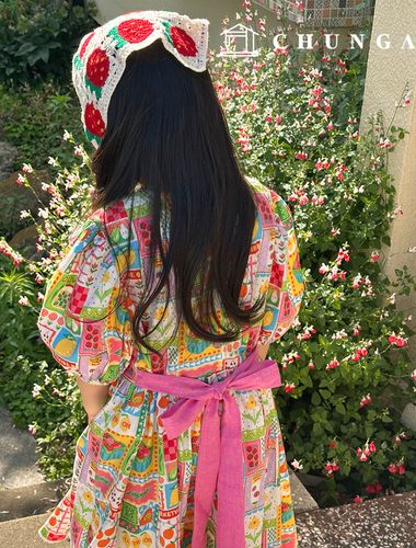 Cotton Fabric Flower Fruit Fabric 20 count Fruit Market 399